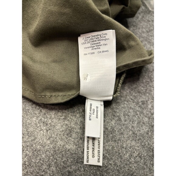 Madewell Cropped Short-Sleeved Button-up Collared Shirt Women’s Small Army Green - Picture 11 of 12